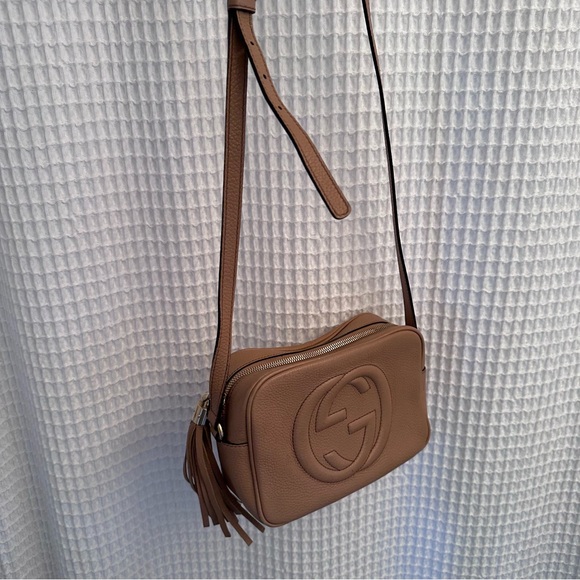 Gucci Beige Leather Disco Crossbody with Tassel - Picture 3 of 7